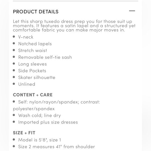 Luxurious Satin Collar Midi Tuxedo Dress Size 12 - Picture 10 of 11